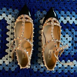 Valentino caged rock stud flats black size EU 41
